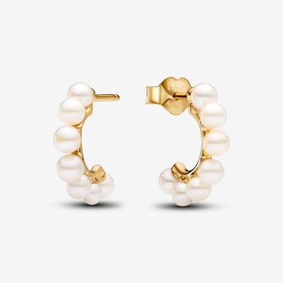 Pandora Pearl Open Hoop Earrings