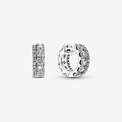 Pandora Pave Hoop Earrings