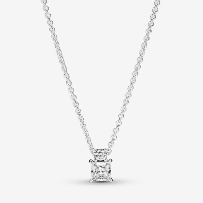 Pandora Square CZ Pend Necklaces