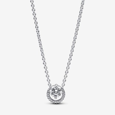 Pandora Round Halo Necklaces