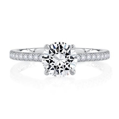 Round Solitaire Diamond Shank