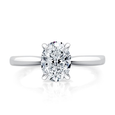 Oval Solitaire Diamond Accent