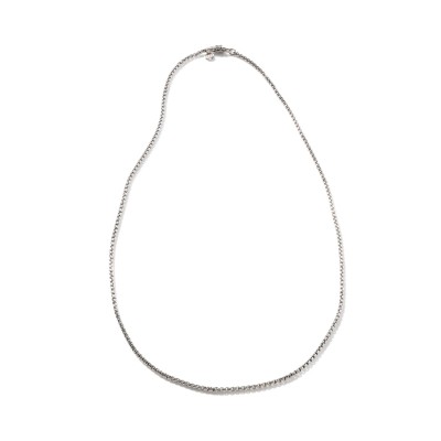 Naga Box Chain Necklace, Silver, 2.7MM