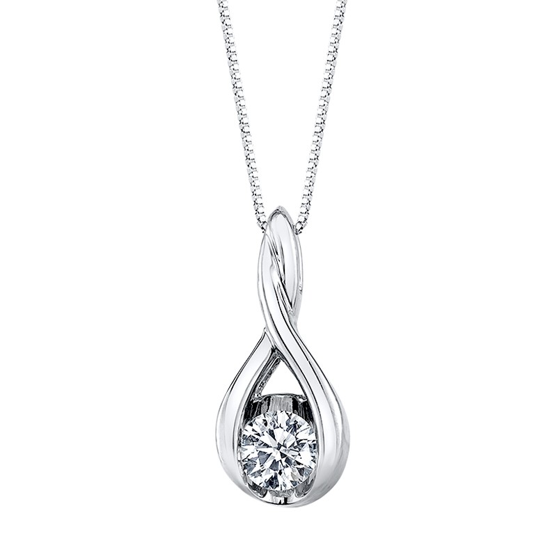 1/12 Carat Diamond Solitaire Necklace by Sirena - SIRNA0013