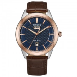 Rolan Navy Dial Leather Strap AW0096-06L