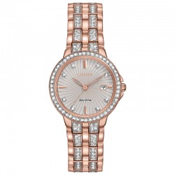 Silhouette Crystal - Ladies Eco-Drive EW2348-56A Gold Watch